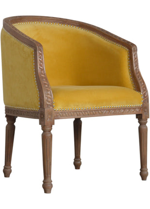 Mustard Velvet Occasional Chair