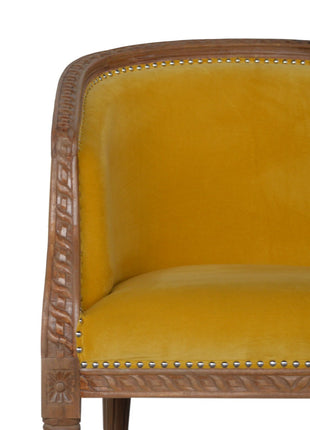 Mustard Velvet Occasional Chair