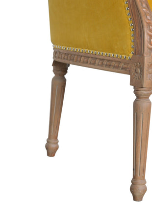 Mustard Velvet Occasional Chair