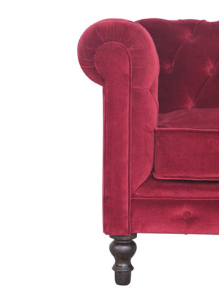 Wine Red Chesterfield Armchair
