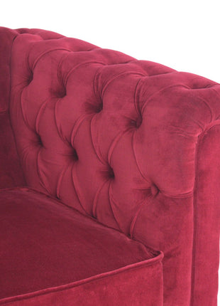 Wine Red Chesterfield Armchair
