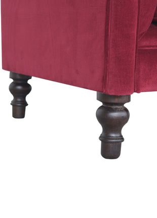 Wine Red Chesterfield Armchair