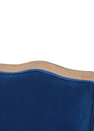 Silla francesa de terciopelo azul real
