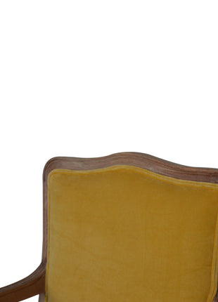 Mustard Velvet French Style Chair
