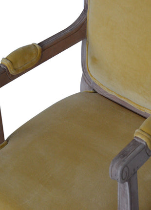 Mustard Velvet French Style Chair