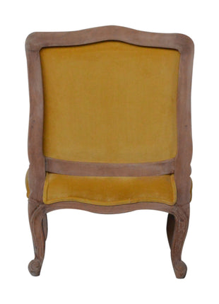 Mustard Velvet French Style Chair