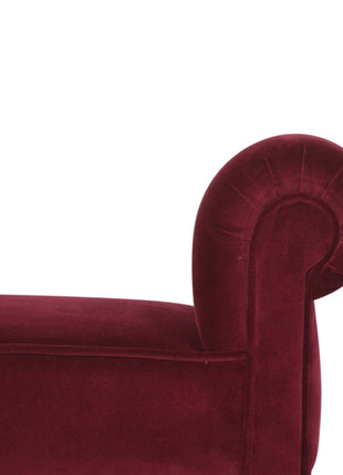Wine Red Velvet Bench