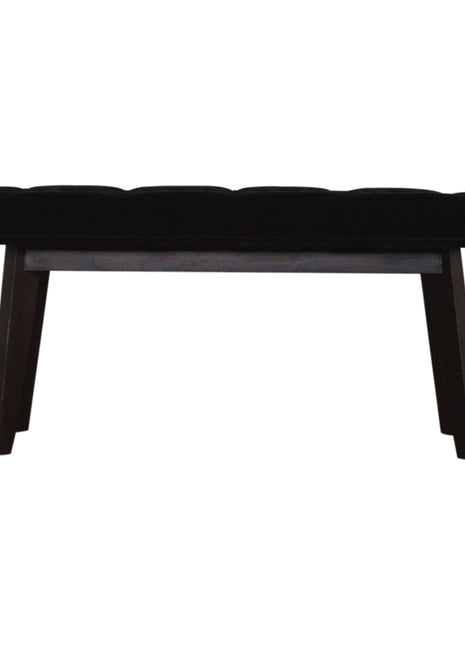 Black Velvet Hallway Bench
