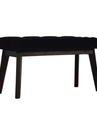 Black Velvet Hallway Bench