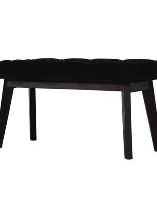 Black Velvet Hallway Bench
