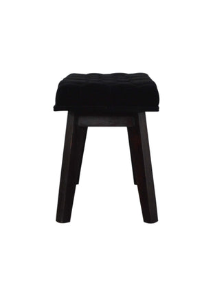 Black Velvet Hallway Bench