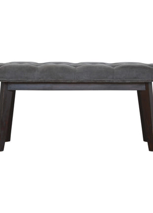 Grey Velvet Hallway Bench