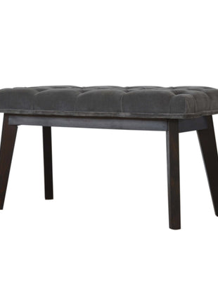 Grey Velvet Hallway Bench