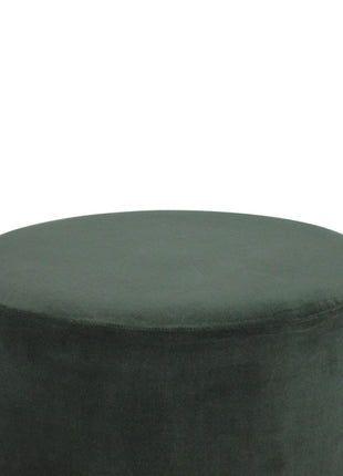 Emerald Velvet Gold Footstool
