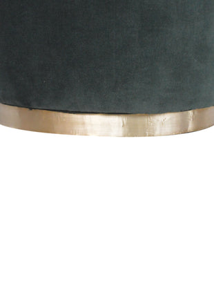 Emerald Velvet Gold Footstool