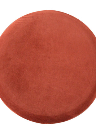 Brick Red Velvet Gold Footstool
