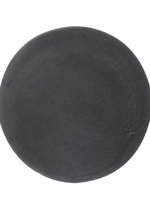 Black Velvet Wooden Base Footstool