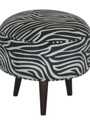 Zebra Nordic Style Footstool
