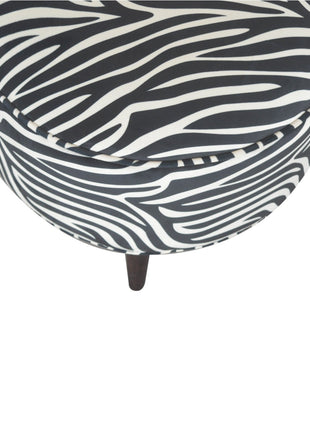 Zebra Nordic Style Footstool