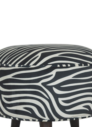 Zebra Nordic Style Footstool