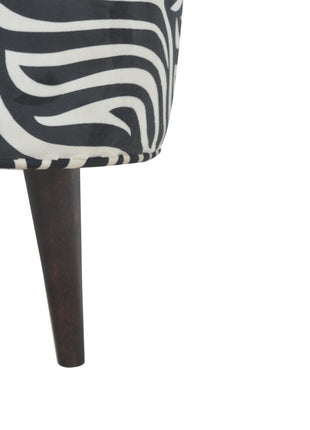 Zebra Nordic Style Footstool