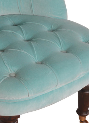 Turquoise Velvet Accent Chair