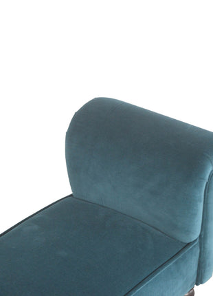 Teal Velvet Bench