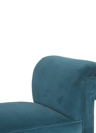 Teal Velvet Bench