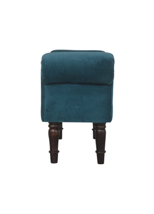 Teal Velvet Bench