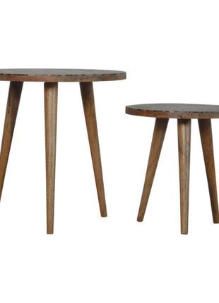 Juego de 2 reposapiés con forma de tronco de árbol