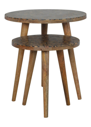 Juego de 2 reposapiés con forma de tronco de árbol
