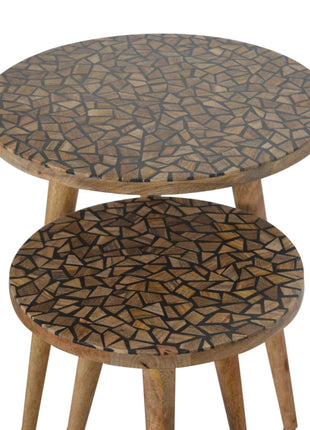 Juego de 2 reposapiés con forma de tronco de árbol