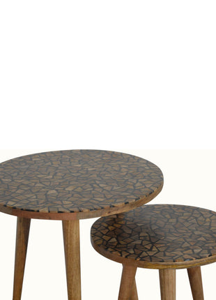Juego de 2 reposapiés con forma de tronco de árbol