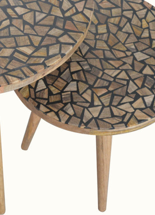 Juego de 2 reposapiés con forma de tronco de árbol
