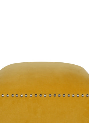 Mustard Studded Footstool