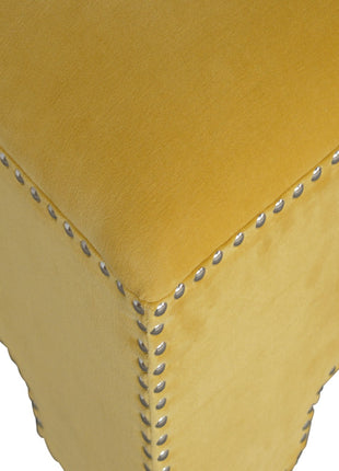 Mustard Studded Footstool