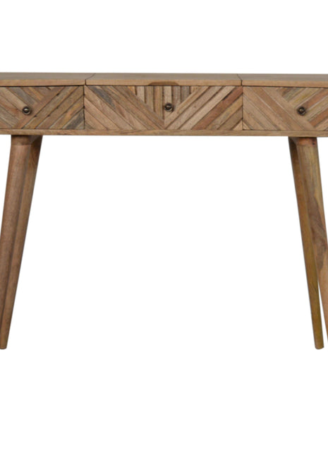 Line Carved Foldable Dressing Table