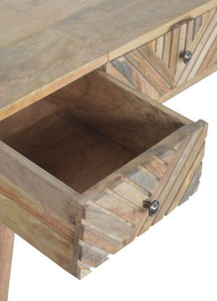 Line Carved Foldable Dressing Table