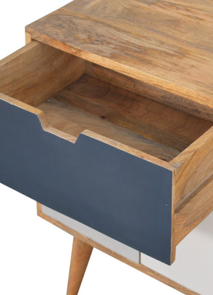 Navy Multi 3 Drawer Bedside