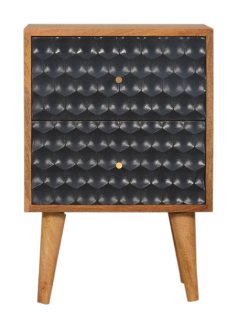 Navy Blue Honeycomb Bedside