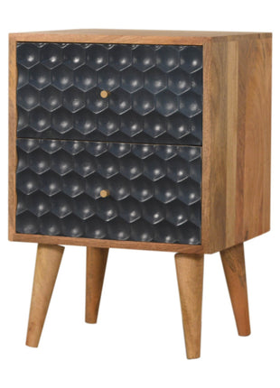 Navy Blue Honeycomb Bedside