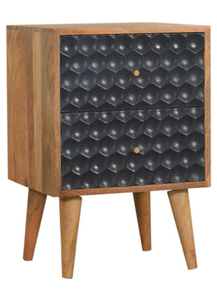 Navy Blue Honeycomb Bedside