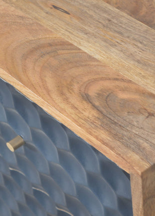 Navy Blue Honeycomb Bedside