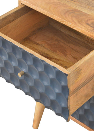 Navy Blue Honeycomb Bedside
