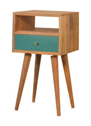 Mini Teal Hand Painted Bedside