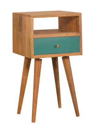 Mini Teal Hand Painted Bedside