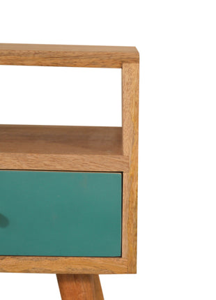 Mini Teal Hand Painted Bedside
