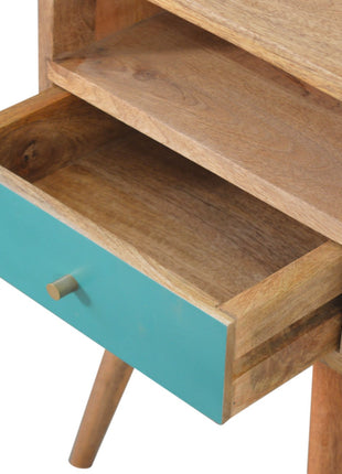 Mini Teal Hand Painted Bedside