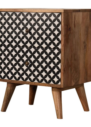Diamond Screen Printed Bedside
