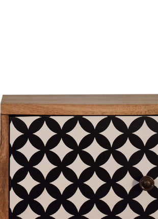 Diamond Screen Printed Bedside
